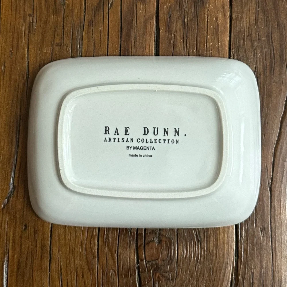 Rae Dunn Strength Trinket Tray in White